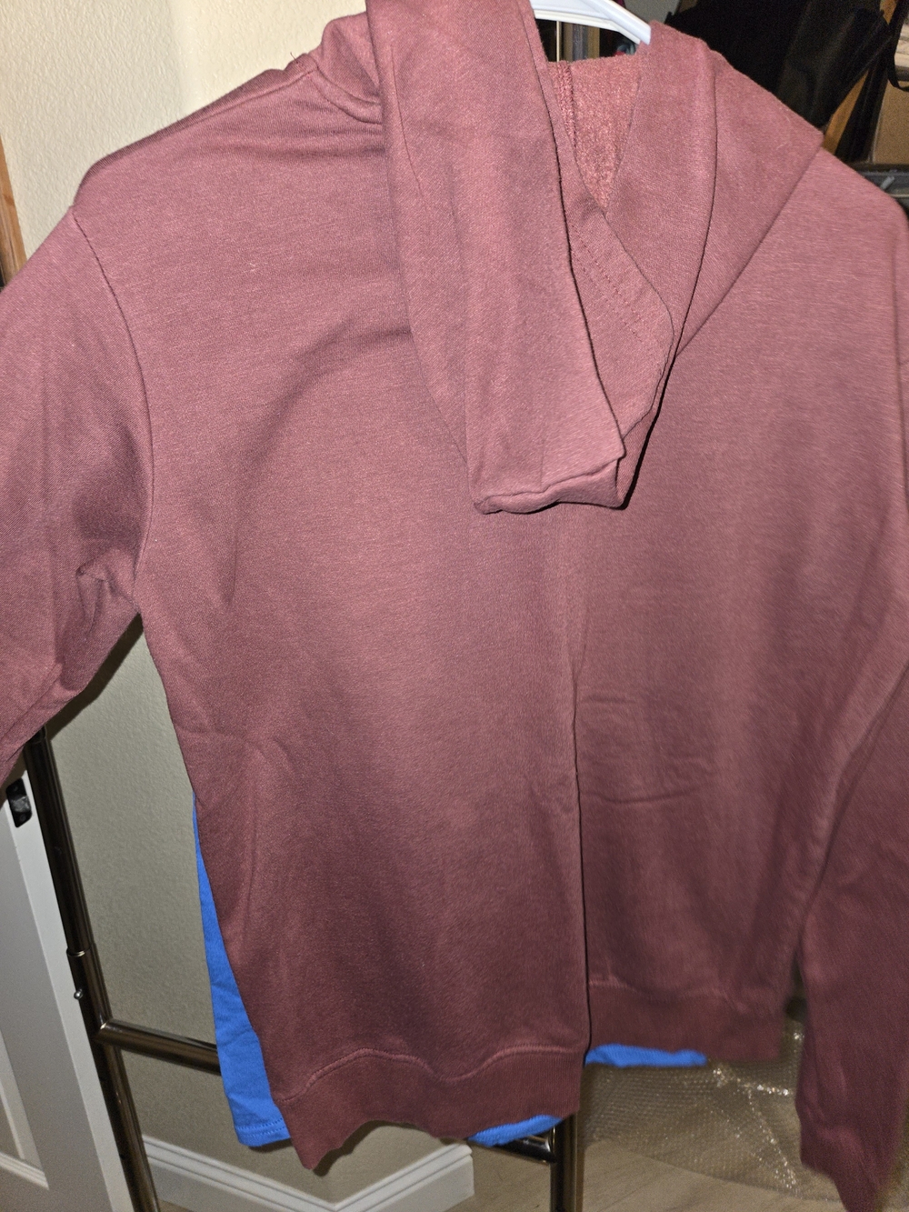 Men's Maroon Zip-Up Hoodie Jacket